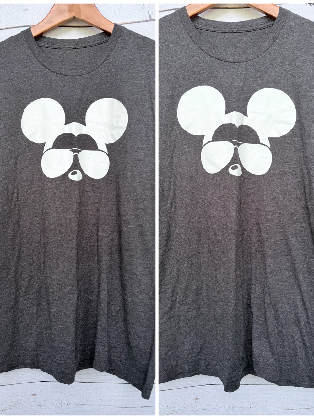 Bella Canvas Disney Mickey Mouse Sunglasses Graphic Tee Shirt Bundle Adult M&L